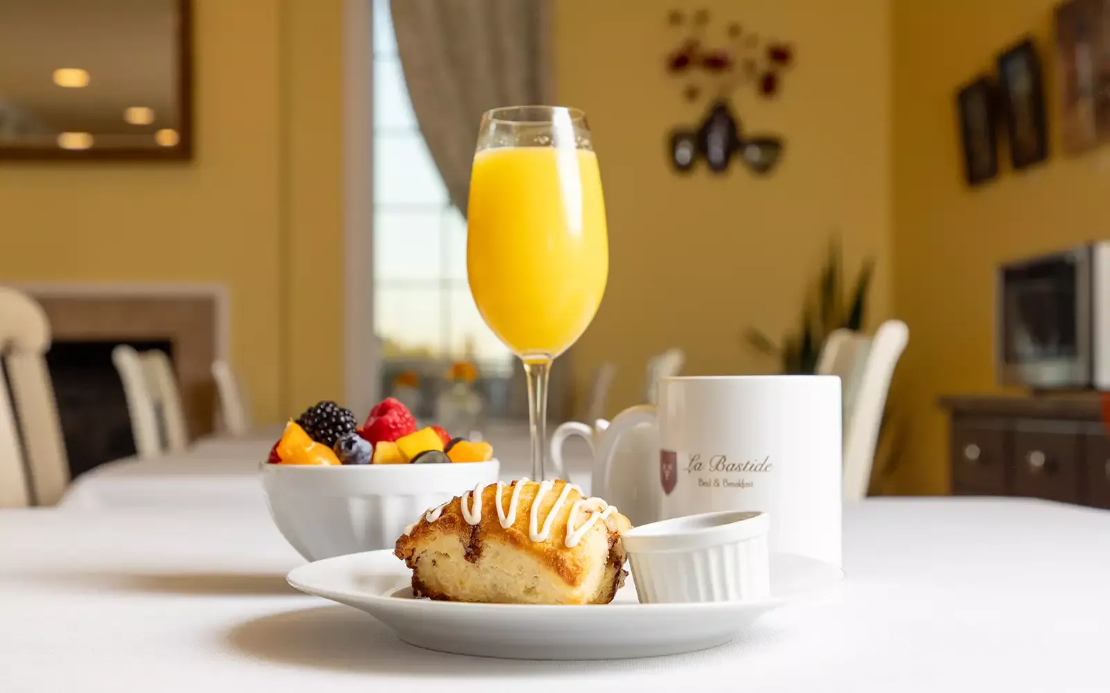 Breakfast Scone with Fruit Cup